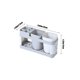 thumbnail image 3 of Baño de Plástico Tazas Cepillo de Dientes Soporte Conjunto con Dos Tazas, Gris 15x11x7.5cm Familia Pareja Lavaboca Soporte para Baño Inodoro, Diseño de Drenaje, 3 of 6
