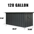 thumbnail image 2 of Domi Outdoor Living 120 Gallon Large Deck Box,Outdoor Storage for Patio Furniture, Organization and Storage for Outdoor Cushions, Garden Tools and Pool Toys, Lockable,Dark Gray, 2 of 9