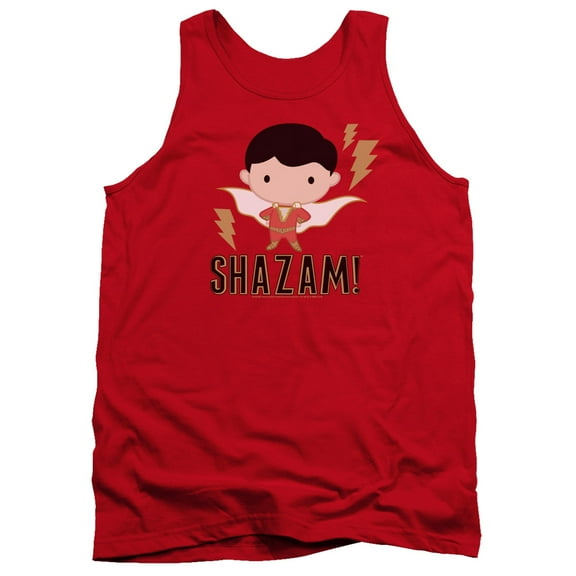Shazam Movie Shazam Chibi Adult Tank Top Red