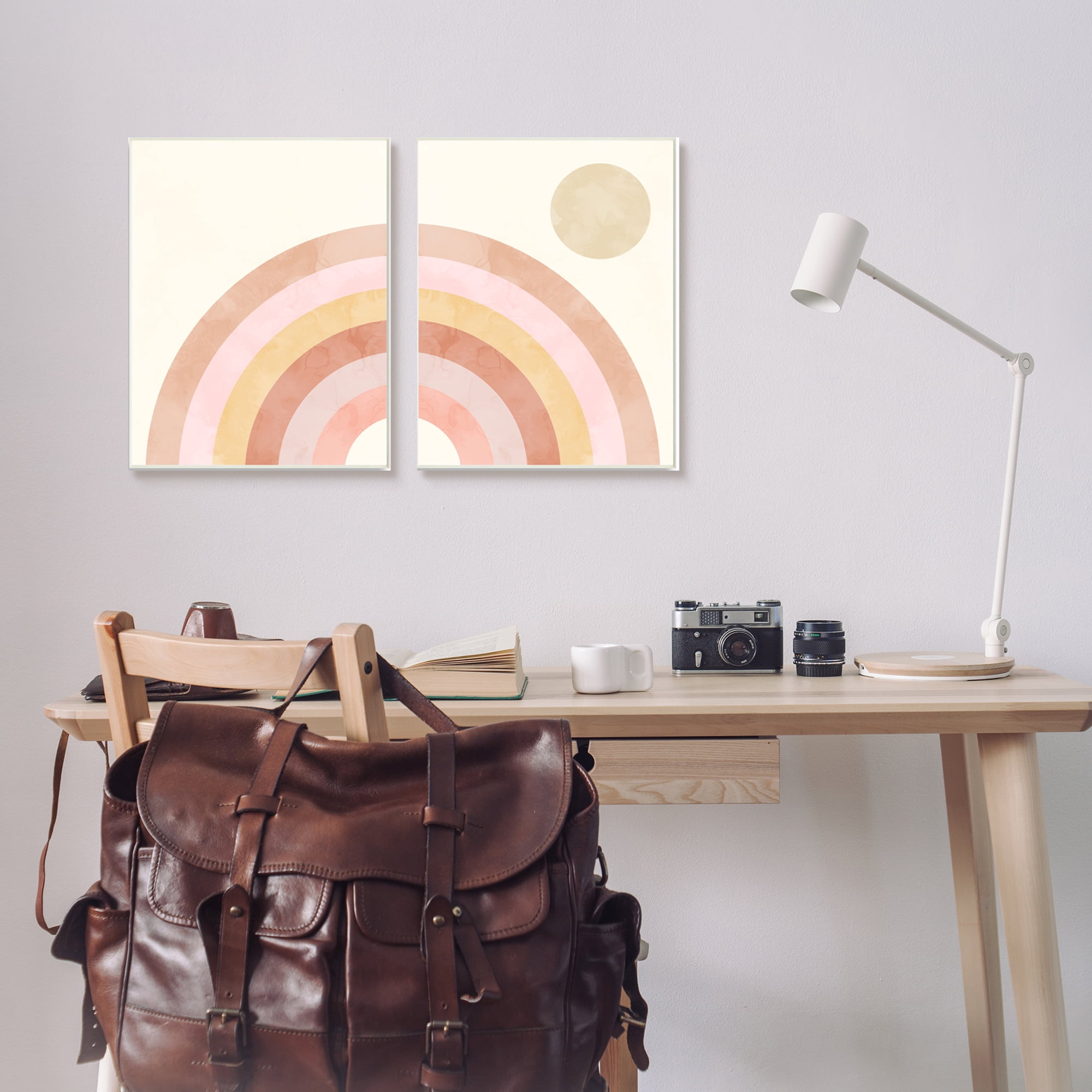 Stupell Indtries Sun Bleached Desert Rainbow Rising Sun Pink Orange,13 x 19,Design by Daphne Polselli