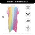 thumbnail image 6 of HELLHERO High Quality Fabrics Beach Cardigan for Summer Long Free Size Swimwear Coverup Rainbow Mermaid, 6 of 6
