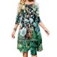 thumbnail image 1 of Pájaro en flores vestidos de fiesta de noche vestido midi sexy vestido femenino dulce de una pieza collage de flores de pájaros de vida silvestre coreana, 1 of 6