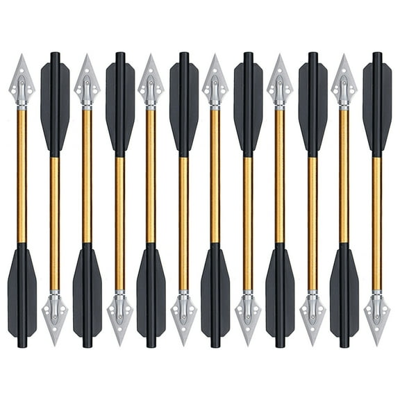 RONSHIN 12pcs 6.25 Inch Hunting Arrows Bolts Arrows Professional Aluminum Interchangeable Arrow