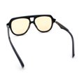 thumbnail image 7 of Retro Vintage Vibe Unique Horned Hinge Thick Plastic Racer Sunglasses Black - Beige, 7 of 7