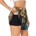 thumbnail image 3 of Lsque Rustic Daisy Mason Jars Printed Women's Running Shorts with Liner Pockets,Elastic Quick Dry Workout Athletic Gym Yoga Shorts,Womens High Waist Shorts-Large, 3 of 9