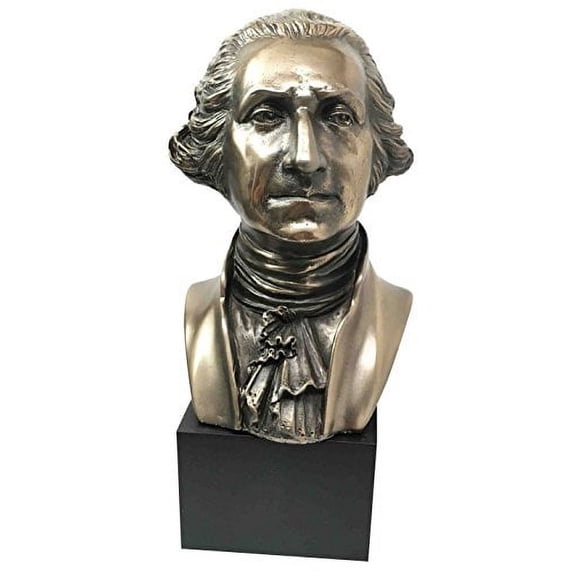 First President Of United States George Washington Bust Figurine 9"H Historical Revolution