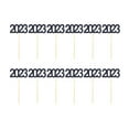 thumbnail image 1 of 12 adornos para cupcakes de Feliz Año Nuevo Suministros para Año Nuevo Suministros para decoraciones de pasteles Negro, 1 of 9