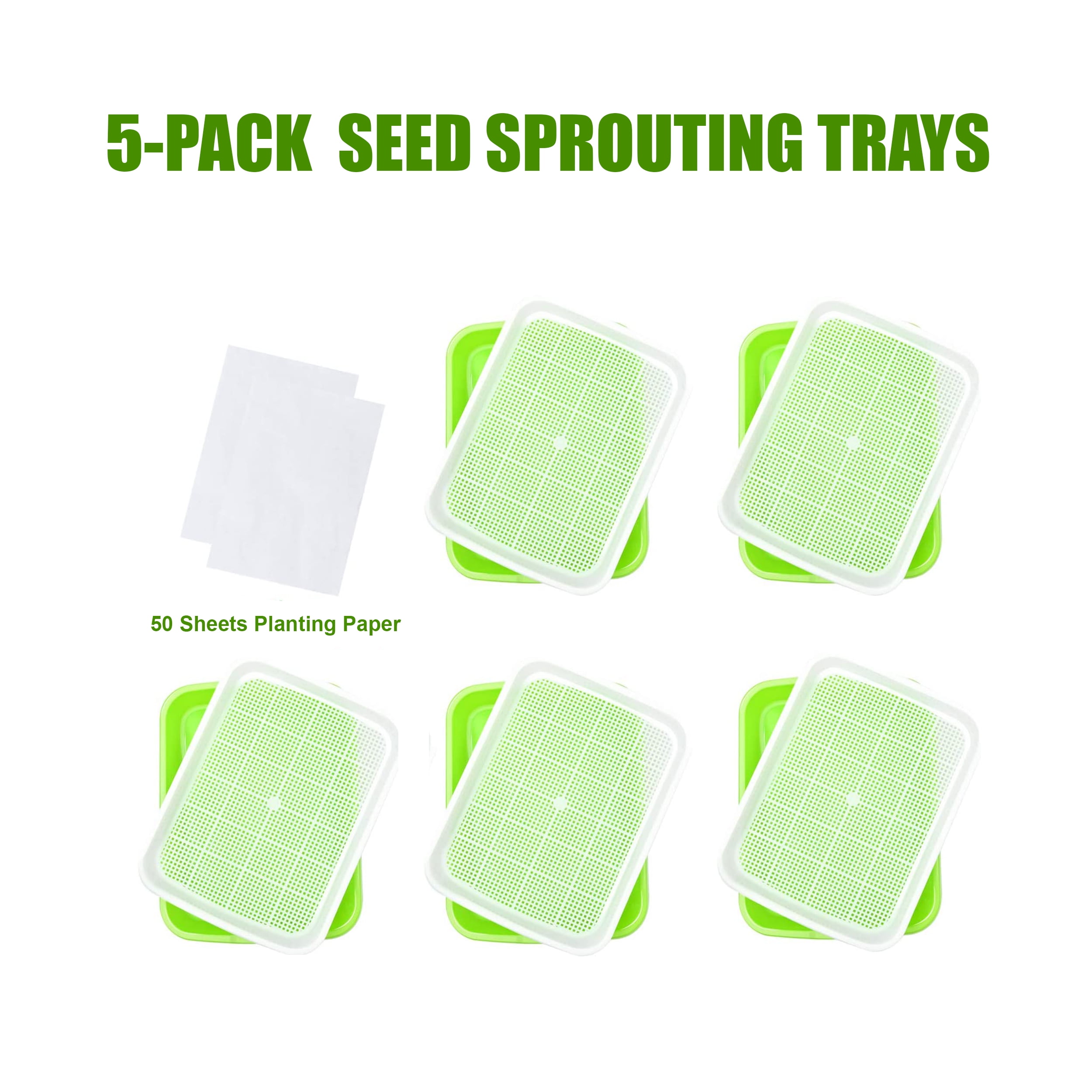 BMBN Seed Sprouter Tray 2 Layer Soilless Bean Hydroponic Nursery Plate Sprouting Pot Planter Garden Planting Germination Tool 