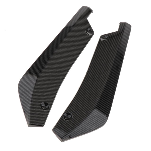 Paquete de 2 Faldones Laterales para Guardabarros, Color Negro, Extensiones Línea Inferior Del Lado Exterior, Parachoques Trasero, Alerones, Dif Negro carbón yotijar Alerón trasero