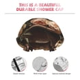 thumbnail image 3 of Kdxio Vintage Peonies Rustic Charm Print Shower Cap for Women,Elastic and Reusable,Double Waterproof Layers Bathing Hat, 3 of 6