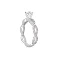 thumbnail image 2 of 1.45CT Infinity Diamond Twist Engagement Ring Set 14K White Gold, 2 of 3