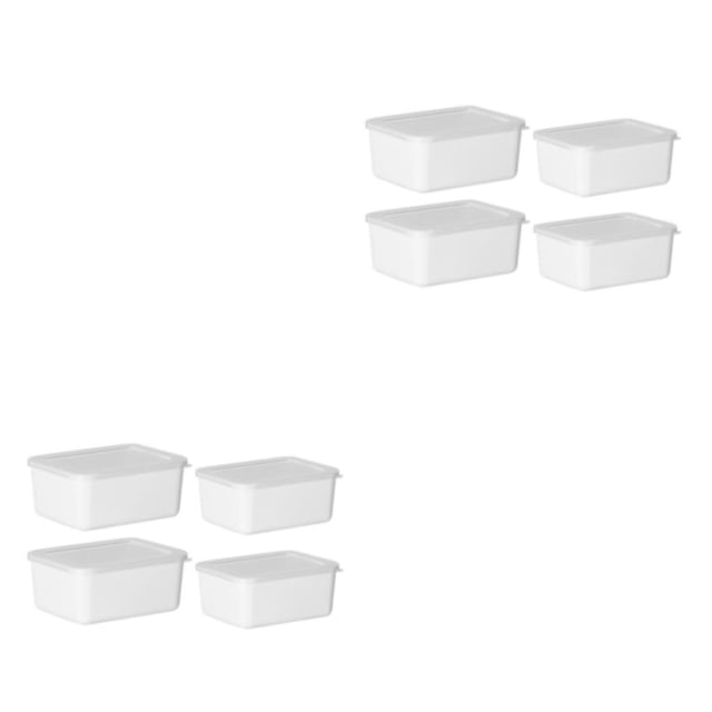Matsuzay Contenedor de alimentos apto para microondas - Fácil de ubicar Apilable Apto para microondas Grado alimenticio Blanco lechoso 4 piezas Blanco lechoso 4 piezas 2Conjunto