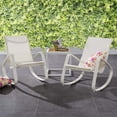 thumbnail image 2 of Modway Traveler Aluminum & Mesh Patio Rocking Chair in White (Set of 2), 2 of 6