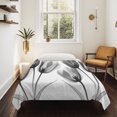 thumbnail image 4 of Tulip Black White Large Tapestry for Bedroom Wall Hanging Tapestry, Spring Floral Botanical Bloom Ceiling Backdrop Tapestries Poster Blanket Wall Decor for Teens Room Living Room Dorm 85" x 90", 4 of 8