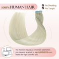 thumbnail image 2 of Extensiones de cabello AGMITY Real Human Hair Tape, gris, 55 cm, 20 unidades, 2 of 6