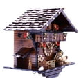 thumbnail image 2 of Eight Day Chalet Cuckoo Clock with Carved Deer, Dog, and Beer Drinker Drinking Beer - 12 Inches Tall, 2 of 4