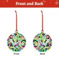 thumbnail image 2 of Cauagu Colorful Tie Dye Stained Glass Pattern Acrylic Christmas Pendant,1-Pack Christmas Ornaments Xmas Tree Decor Christmas Décor with Ribbon Cute Tree Hanging for Party Favors-Round Shape, 2 of 7
