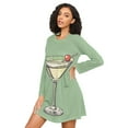 thumbnail image 3 of FORMRS Womens Long Sleeve Nightgowns Crew Neck Sleep Shirt Soft Pajamas Sizes S-3XL, Lemon Juice, 3 of 8