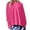 Pink, variant on BLVB Womens V Neck Workout Sweatshirts Long Sleeve Solid Color Loose Pullover Casual Fall Tops with Thumb Hole
