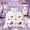 White Purple 01, variant on Feelyou Pink Princess Bow Twin Comforter Sets for Girls, Cartoon Football Print Bedding Set, Pink Reversible, 2pcs, 1 Comforter and 1 Pillowcase