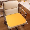 thumbnail image 5 of Hiroekza Vintage Style Rectangle Knitted Cotton Foam Seat Cushion, Tatami (14inch, 1pcs) - Skin-friendly, Solid Color, Comfortable & Washable for Office, Home, and Outdoor Use Yellow, 5 of 7