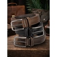 thumbnail image 6 of Maikun Men's Belts Black Vintage Crazy Horse Leather Belt Removable Buckle Adjustable Length, 6 of 8