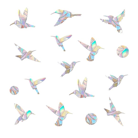 Adhesivos anticolisión con forma de pájaros para Windows, 48 unidades