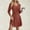 Wine, variant on Zedker Long Sleeve Sweater Dress Fall Dresses 2025 V Neck Empire Waist Dresses Women Casual Dress, Plus Size Black L
