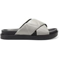 thumbnail image 2 of Aerosoles Womens Linney Slide Sandal 7 Grey Leather, 2 of 5