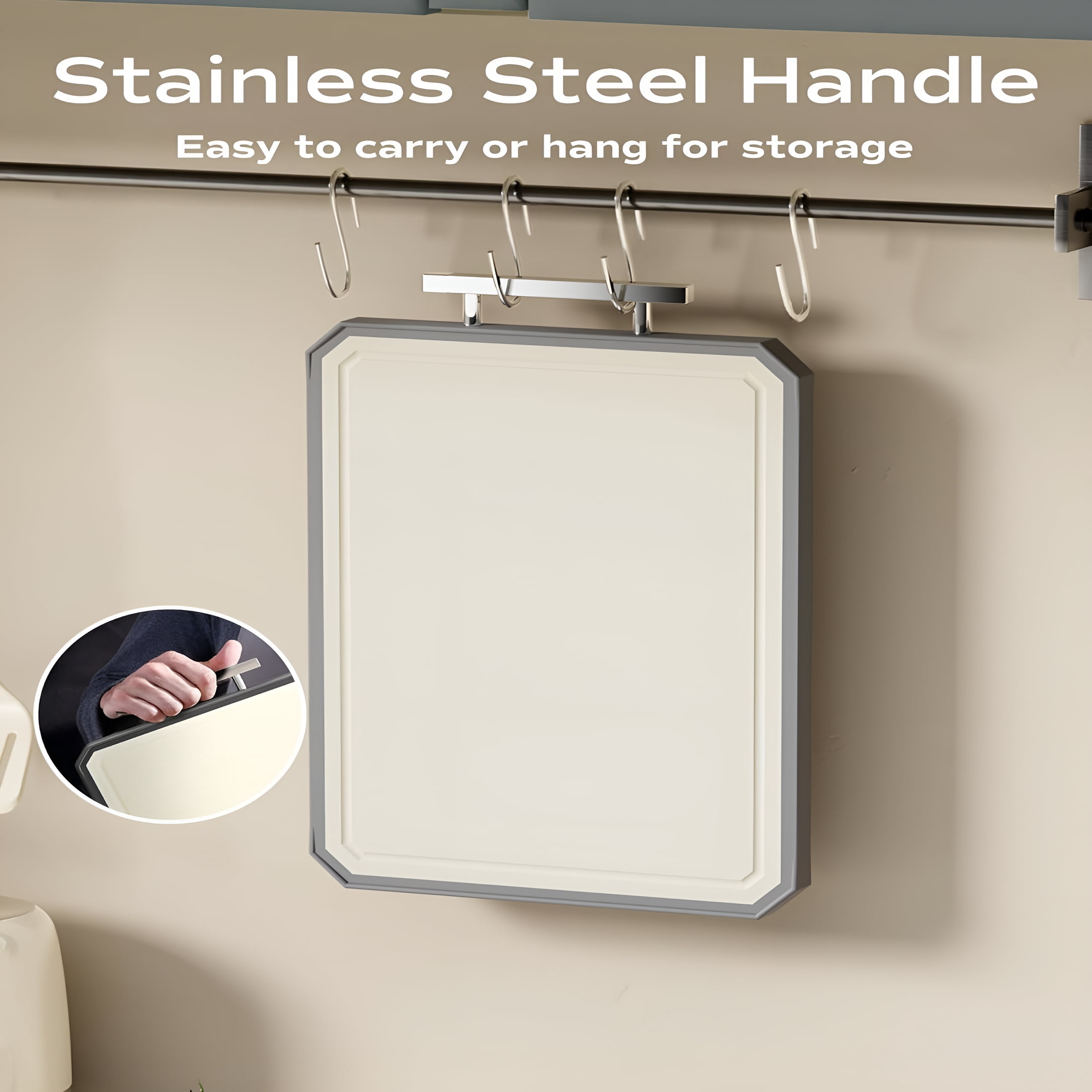 ACDANC 2026 New Stainless Steel Cutting Board,Double Sided Steel Bread Boards for Kitchen,Stainless Steel/Wheat Straw Pp Large Board for Meat,Non-Toxic Chopping,16 * 11 Inch,Dishwasher Safe