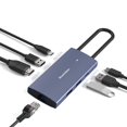 thumbnail image 2 of Estación de acoplamiento USB C 6 en 1, adaptador de concentrador con puerto compatible con HDMI 2.0 + USB 3.0, color rosa, 2 of 5