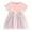 Pink, variant on Toddler Baby Girl Tulle Dress Short Sleeve Knit Dress Cotton Lace Flower Tutu Dresses Princess Sundress for Infant 0-24 Months