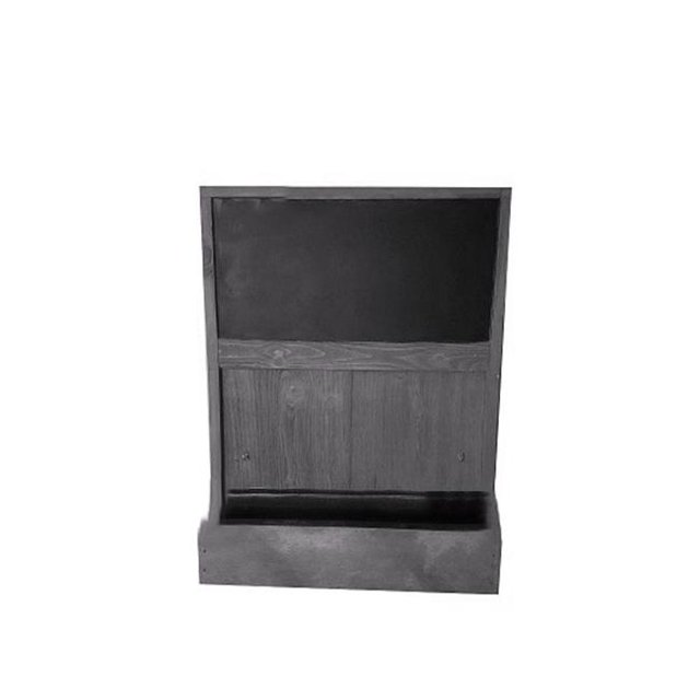 Grown by you WM19CB-RG Wall Mounted Chalkboard Key Rack with Planting Tray, Reclaimed Gray