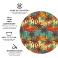thumbnail image 3 of Zufioo Colorful Hawaii Palms Print Leather Coaster Set, Decorative PVC Coasters 4-pack - Scald and Stain-resistant, Suitable for Home, Cafes, Restaurants-Round Shape, 3 of 6