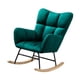 thumbnail image 4 of Mecedora,Mecedora tapizada moderna Sillón confort,Lazy Chair Sillón elegante para sala de estar,Sillón mecedor con reposabrazos,Sillón de espacio pequeño Balcón Silla de uso Verde oscuro, 4 of 8