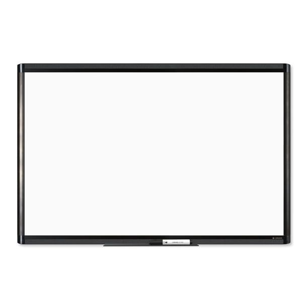 U Brands PINIT DryErase Board, 36 X 24 Inches, Black Aluminum