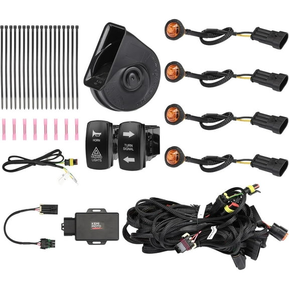 UTV Turn Signal Kit Street Legal Kit w/ 110DB Horn Pre-Wired Plug & Play Blinker Self-Canceling & Hazard Light Compatible with 2020  Can-Am Defender