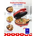 thumbnail image 6 of Betty Crocker 8" Travel Pizza Maker Plus, Indoor Electric Grill With Insulated Travel Bag, Nonstick Pan for Pizzas, Quesadillas, Nachos and more, Pizza Machine for Delicious Meals and Snacks - Red, 6 of 8