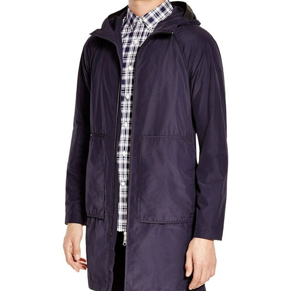 Theory Mens Trenchcoat Jacket, Blue, X-Small