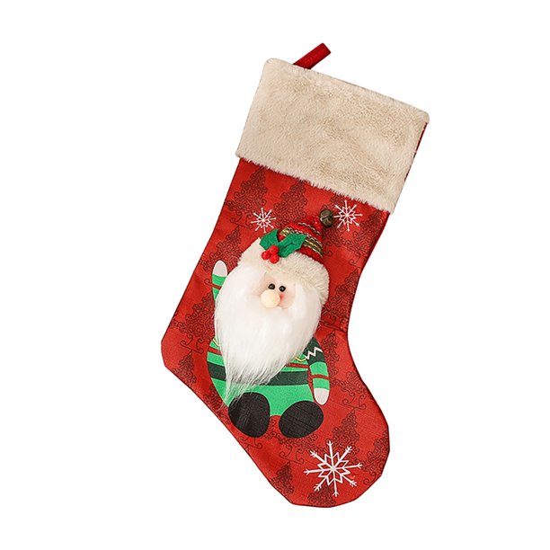 Gibobby Adornos navideños Colgante Calcetines navideños Bolsa de regalo Árbol de Navidad Decoraciones colgantes Bolsa de dulces(A)