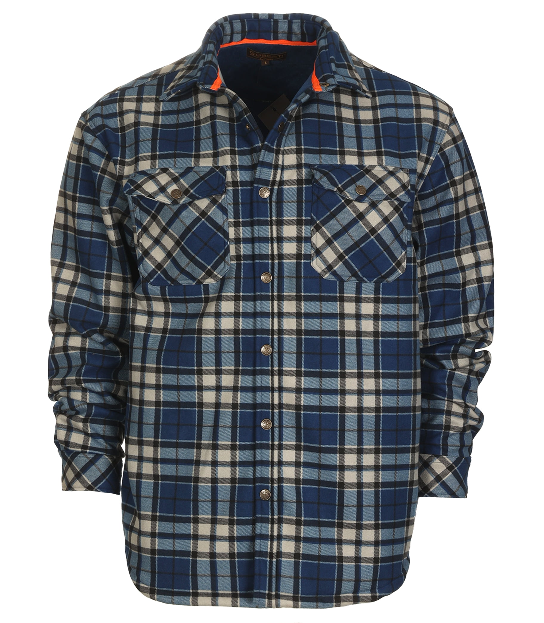 Gioberti Mens Checkered Flannel Shirt Jacket With Velvet Underlining ...