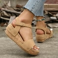 thumbnail image 6 of HAOTAGS Womens's Casual Walking Sandals Summer Wedge Sandals Khaki Size 8.5, 6 of 7