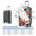 thumbnail image 6 of Balery Luggage Cover Cockatoo Red Berries Print Suitcase Covers for Luggage Elastic Washable Suitcase Protector Fits 18-32 Inch Luggage-Medium, 6 of 9