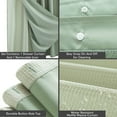 thumbnail image 3 of Dainty Home Complete Waterproof Shower Curtain with Detachable Liner in Khaki Green, 3 of 13