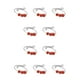 thumbnail image 1 of sweethay Lovely Ring Metal Anillos con cuentas Ajustable Ligero Apertura Anillo de dedo Joyería impermeable Mujeres Niñas Rojo Rojo 10piezas sweethay CBP586052, 1 of 4