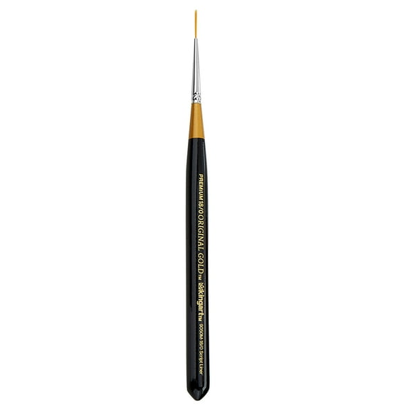 Original Gold® 9050M Script Liner Mini Handle Micro Detail Series, Premium Golden Taklon Multimedia Artist Brushes