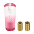 thumbnail image 1 of Perilla de Cambio de Cristal Redonda Única Bargains, 10cm Universal para Palanca de Cambios de Vehículos Automáticos y Manuales con 2 Adaptadores Acrílico Claro Rosa, 1 Set, 1 of 1