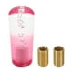 thumbnail image 1 of Perilla de Cambio de Cristal Redonda Única Bargains, 10cm Universal para Palanca de Cambios de Vehículos Automáticos y Manuales con 2 Adaptadores Acrílico Claro Rosa, 1 Set, 1 of 1