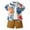 Blue, variant on Teen Boy Clothes Boys' Shorts Set Outfits Kids Summer Cotton Button Printed Short Sleeve Running Suit 6M 12M 18M 24M 3T 4T Shirt Outfits&Set 2PCS