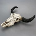 thumbnail image 4 of Vintage 3D Horned Skull Resin Wall Hanging Decor for Home Office Animal-Inspired Craftsmanship Gift Idea, 4 of 5